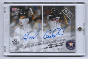 2017 Topps Now (World series) #824A Jose Altuve,Carlos Correa AUTOS 48/99 ASTROS - Picture 1 of 3