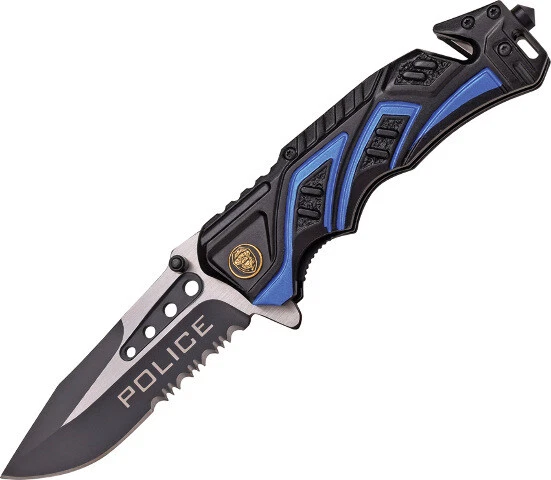 Nuevo MTech Rescate Linerlock Policía A/O Plegable Poket Knife MT-A865PD Foto 1 de 1