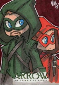 Arrow Season 4 Sketch Card By Val Hochberg - Picture 1 of 1
