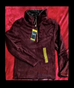London Fog Collection Mens Fleece Sherpa Lined Pullover Jacket 1/4 Zip Up Size M - Picture 1 of 5