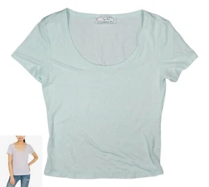 Hippie Rose Solid Color Scoop Neck Short Sleeve T-Shirt Top NWT Sailor Mint - Picture 1 of 1