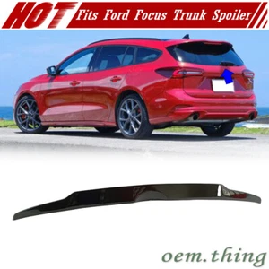 Painted Black Fits Ford Focus MK4 ST 5D Wagon Rear Middle Trunk Spoiler 19-25 - Bild 1 von 5