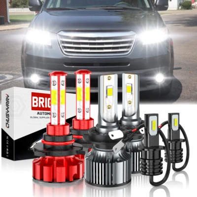 For Subaru Tribeca 2008-2014 6x LED Headlight Hi/Low Beam + Fog Light Bulbs Kit - Image 1 of 4