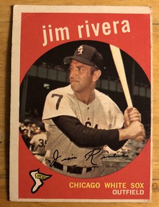 1959 Topps Jim Rivera Baseball Card #213 White Sox Outfield Low-Grade Fair