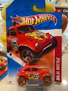2011 HOT WHEELS THRILL RACERS - JUNGLE 4/6 - BAJA BEETLE ROJO NUEVO - Imagen 1 de 1