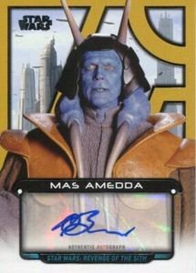 Star Wars Galactic Files Reborn Gold Autograph [25] David Bowers As Mas Amedda