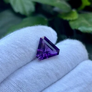 Natürlich Amethyst Trillion 6.55 CT Facettiert Schliff Lose Edelstein Für Machen - Picture 1 of 4
