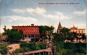 New Community Tourist Center Building Vintage Linen Postcard mich - Picture 1 of 2