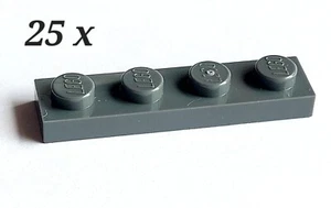 LEGO 25 x Platte 3710 dark bluish gray 1 x 4 Plate City Castle Star Wars 1x4 NEW - Picture 1 of 1