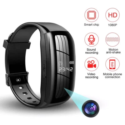 Nuova mini fotocamera orologio HD 1080P videoregistratore DV DVR videocamera indossabile 8-256 GB - Immagine 1 di 4