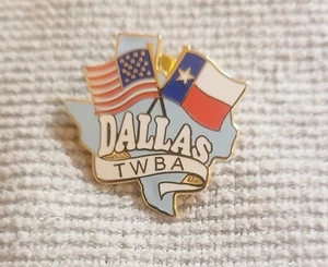 Dallas TWBA Pin Bowling Texas Flags US and Texas Free Shipping - Picture 1 of 2
