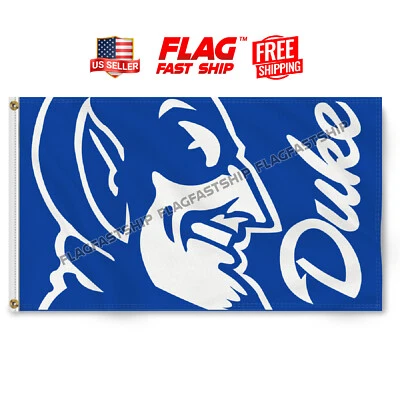 Duke University Blue Devils 3X5 Ft Flag Banner NCAA Mascot FREE Shipping - Image 1 of 4