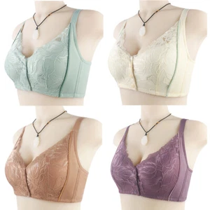 Sports Bras Brassiere Lingerie Plus Size Bra Underwear Lace Buttons Anti-sagging - Picture 1 of 16