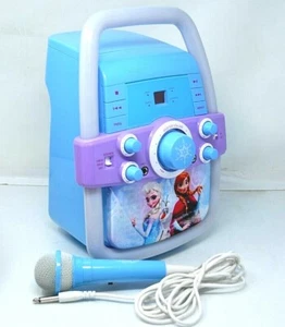 Disney FROZEN FLASHING LIGHT KARAOKE Microphone LN with Music Disc - Picture 1 of 6
