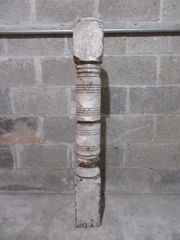 ~ ORNATE ANTIQUE TURNED WALNUT NEWEL POST 45 TALL ~ ARCHITECTURAL SALVAGE Cover