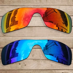 2 Pairs Polarized Replacement Lenses for Oakley Batwolf 9101 Anti-scratch Combo - Picture 1 of 16