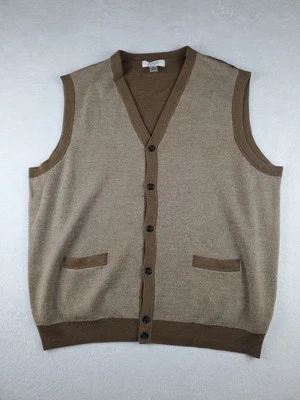 Turnbury est 1980 men's 100% merino wool sweater vest Brown Size XLarge  - Image 1 of 4