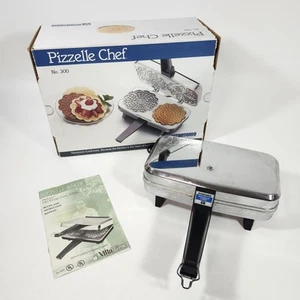 Vitantonio Pizzelle Chef 300 Italian Cookie Maker Iron with Box Vintage USA - Picture 1 of 19