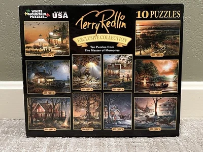 White Mountain Puzzles  Terry Redlin 10 Puzzles Exclusive Collection ~2012 ~ NEW - Image 1 of 4