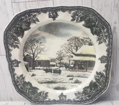Friendly Village Johnson Bros 1883 Hogar para Acción de Gracias 7 5/8" Plato de Ensalada NUEVO Foto 1 de 3