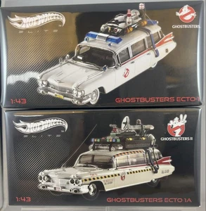 Ghostbusters Ect One Set Of 2 1/43 Hot Wheels Mattel - Picture 1 of 12