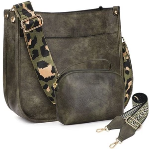 Crossbody Bag for Women Leather Hobo Handbags Purse and Wallet Set Shoulder C... - Picture 1 of 9