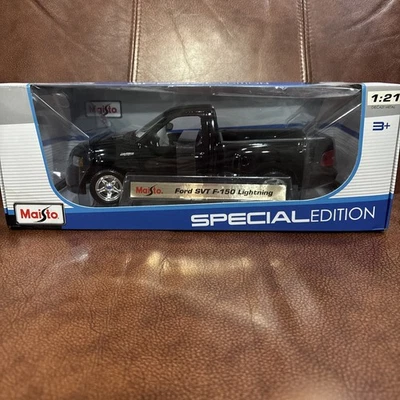 NEW NIB 1:21 MAISTO BLACK FORD SVT F-150 LIGHTNING SPECIAL EDITION DIECAST RARE - Image 1 of 4