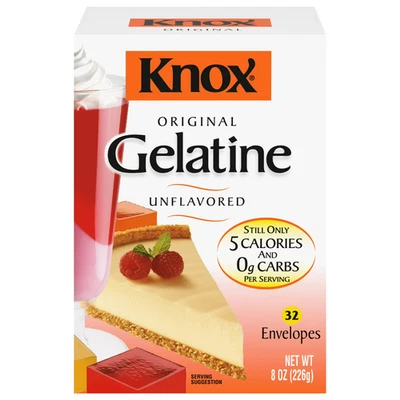 Knox Original Unflavored Gelatin 32 Packets Ideal for Cooking and Baking Recipes