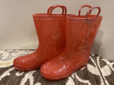 Nuevas botas de lluvia para niños talla 3. Brillos rojos Foto 1 de 4