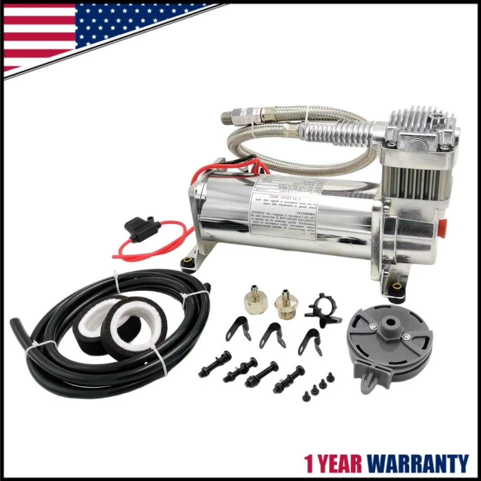 Compresor/bomba de suspensión neumática DC 12V 480c MAXPOWER 200 PSI TOMA 1/4 NPT Foto 1 de 4