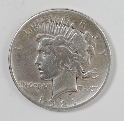 1921 Peace Dollar High Relief Silver Dollar Key Date Philadelphia Mint - Image 1 of 2