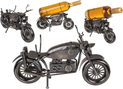 Portabottiglie in Metallo per Moto IV, 30 X 17,5 Cm, Argento - Immagine 1 di 4