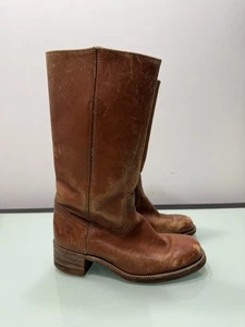 Vintage Frye Brown Leather Campus Boots Men's size 8.5 D 2955 Made In USA - Picture 1 of 24