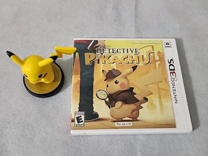Detective Pikachu (Nintendo 3DS, 2018) CIB con Pikachu Amiibo - Imagen 1 de 7