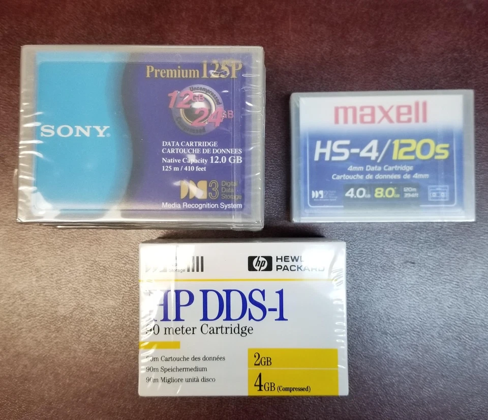 Data Cartridge SONY, HP and Maxell - Lot of 9 Cartridges - Image 1 of 1