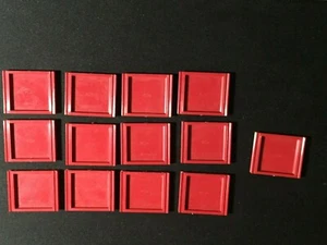 Fischertechnik Lot Of 13, Red Plate / Flatblock 30. Mounting, Connections - Picture 1 of 7