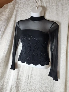 DRESS BARN COLLECTION SHEER NECK, SHOLDER AND SLEEVE, BEADED DESIGN SIZE 12 5335 - Picture 1 of 9
