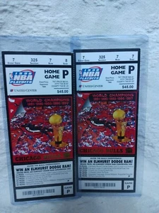 1998 NBA Playoffs CHICAGO BULLS Ticket Stub P Lot OF 2 UNUSED COMPLETE Tickets - Picture 1 of 12