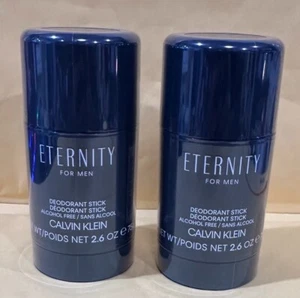 *PACK OF 2* ETERNITY by Calvin Klein for Men Deodorant Stick 2.6 oz 75g NEW - Picture 1 of 1
