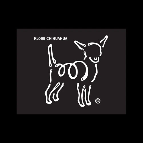 Chihuahua K Line Dog Breed Window Tattoo Decal - Image 1 of 1
