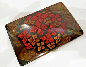 Estuche para cigarrillos vintage en funcionamiento / esmalte pintado a mano / 5 x 3" 482/20 - Imagen 1 de 7