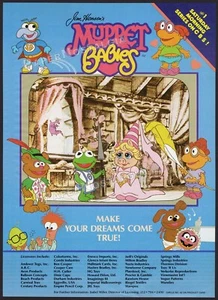 MUPPET BABIES - Original 1985 Trade AD promo / poster _ Kermit _ Fozzie _ Gonzo - Picture 1 of 1