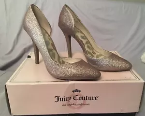 NEW Womens JUICY COUTURE CYRA GLITTER Slip On Fashion Dress Sandals SZ 7.5 - Picture 1 of 10
