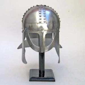 VIKING WARRIOR HELMET 12 1/2" ~ MEDIEVAL KNIGHT ~ WARRIOR COSTUME   - Picture 1 of 1