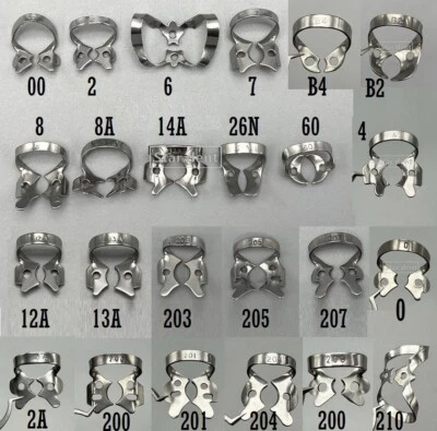 Dental Endodontic Surgical Rubber Dam Clamps Sheets Clip Stainless Steel Tools