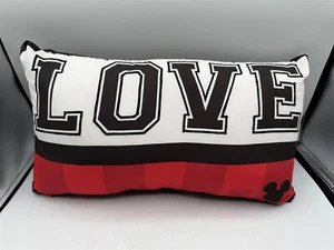 DISNEY MICKEY MOUSE LOVE RED / BLACK / WHITE SCATTER PILLOW CUSHION 16" x 9" - Picture 1 of 7