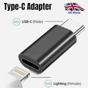 For IPhone 8pin Female to Type-C Male USB C adapter converter 35W PD High Speed - Picture 1 of 5