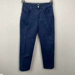 Pantalones de mezclilla Versace pierna cónica azul marino sarga de algodón para hombre talla 32 - Imagen 1 de 12