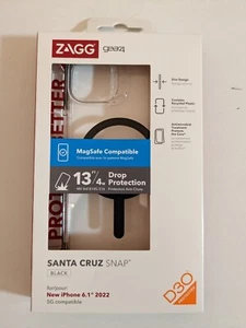 ZAGG - Gear4 Santa Cruz Snap Case for Apple iPhone 14 - Clear/Black - Picture 1 of 2