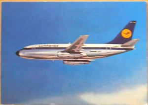 Lufthansa Boeing 737 City Jet Airplane Vintage Never Used Postcard VG - Picture 1 of 2